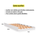 Ver imagem 5 de Beliche com Cama Auxiliar 03 Colchões D20 Treliche Completa Cor:Branco