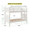 Ver imagem 4 de Beliche com Cama Auxiliar 03 Colchões D20 Treliche Completa Cor:branco