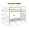 Beliche com Cama Auxiliar 03 Colchões D20 Treliche Completa Cor:branco - 4