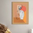 Ver imagem 2 de Quadro Decorativo Mulher Abstrato 33x24cm:moldura Preta