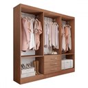 Ver imagem 4 de Guarda-roupa Casal Vigo 6 Portas 3 Gavetas Cinamomo - Panorama Móveis