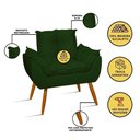 Ver imagem 2 de Kit 02 Poltronas + Namoradeira + Puff Opala Balaqui Decor Verde