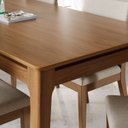 Ver imagem 5 de Conjunto Mesa de Jantar Addar 4 Cadeiras Madeira Maciça Estofadas Ella Canella/Linho Caramelo