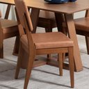 Ver imagem 6 de Conjunto Mesa de Jantar Addar 4 Cadeiras Madeira Maciça Estofadas Ella Canella/Linho Caramelo