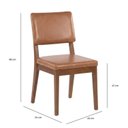 Ver imagem 3 de Conjunto Mesa de Jantar Addar 4 Cadeiras Madeira Maciça Estofadas Ella Canella/Linho Caramelo