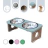 Comedouro Elevado Duplo para Cachorro Pet Mdf Colors - Inox - Verde - 5