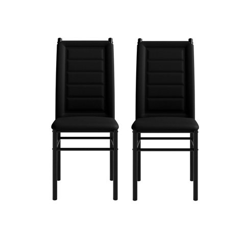 Conjunto 2 Cadeiras 41cm x 96,5cm Tokio Preto