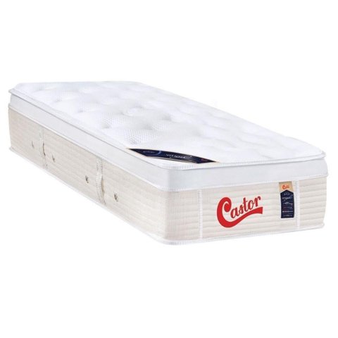 Colchão Solteiro Espuma Visco Gel Molas Ensacadas Pocket Gold Star Vitagel Euro Pillow (88x188x32