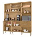 Ver imagem 3 de Armário de Cozinha Compacta 180cm Turim K02 Freijó/Supremo/Ripado - Mpozenato