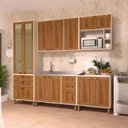 Ver imagem 1 de Cozinha Modulada Completa com 5 Peças e Vidro Reflecta Sofia Luciane Móveis