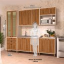 Ver imagem 3 de Cozinha Modulada Completa com 5 Peças e Vidro Reflecta Sofia Luciane Móveis