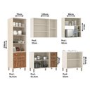 Ver imagem 2 de Cozinha Modulada Completa com 5 Peças e Vidro Reflecta Sofia Luciane Móveis