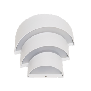 Arandela Helix Led 2 Fachos Abertos Romalux 3000k 6W Bivolt Branco