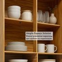 Ver mais imagens de Armário Aéreo 3 Portas 100% MDF 120cm Malta Espresso Móveis Marrom/Amêndoa