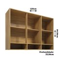 Ver imagem 3 de Armário Aéreo 3 Portas 100% MDF 120cm Malta Espresso Móveis Marrom/Amêndoa