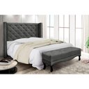 Ver imagem 5 de Cabeceira Cama Box King 195cm e Recamier Vicenza Suede S04 Cor Cinza