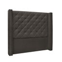 Ver imagem 1 de Cabeceira Cama Box King 195cm e Recamier Vicenza Suede S04 Cor Cinza