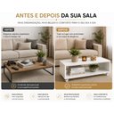 Ver imagem 6 de Mesa de Centro Decorativa com Rodízios Branco Organização