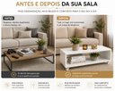 Ver imagem 6 de Mesa de Centro Decorativa com Rodízios Branco Organização