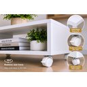 Ver mais imagens de Mesa de Centro Decorativa com Rodízios Branco Organização