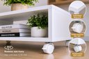 Ver mais imagens de Mesa de Centro Decorativa com Rodízios Branco Organização