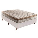 Ver imagem 1 de Cama Box Casal: Colchão Molas Paropas MasterPocket Ensacadas Eco Linho + Base CRC Courano Branco(