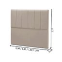 Ver imagem 3 de Cabeceira Cama Box Estofada Madeira Queen Size Camila:bege