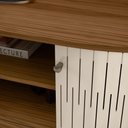 Ver imagem 2 de Bancada Rack Atlanta 2 Portas Mdf para Tv até 55 - Nature Off White