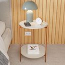 Ver imagem 1 de Mesa de Apoio Lateral Purples Off White/bronze