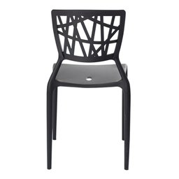 KIT 2 CADEIRAS IPIRANGA PRETO EMPILHAVEL SALA DE JANTAR E COZINHA  - 4