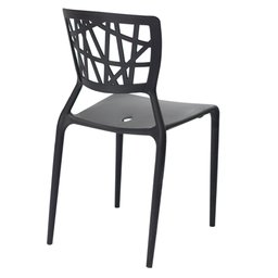 KIT 2 CADEIRAS IPIRANGA PRETO EMPILHAVEL SALA DE JANTAR E COZINHA  - 2