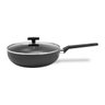 Wok Brinox Antiaderente Ceramic Life com Tampa 28cm 3,55l Preserve Cinza Cinza - 1