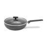 Wok Brinox Antiaderente Ceramic Life com Tampa 28cm 3,55l Preserve Cinza Cinza - 2