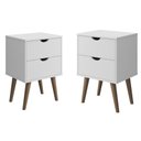 Ver imagem 1 de Kit 2 Mesas de Cabeceira Madri 2g Luxo Prado - Branco