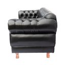 Ver imagem 3 de Sofá Chesterfield Elisabeth 2 Lugares 1.50m Corano Preto/ Recepção, Cafeteria, Barbearia, Sala de Es