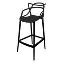 Ver imagem 3 de KIT 4 BANQUETAS ALLEGRA DESIGN PRETO SALA DE JANTAR COZINHA 