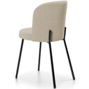 Ver imagem 4 de Cadeira para Sala de Jantar Cozinha Estofada Gavi L02 Linho Bege Escuro Lyam Decor