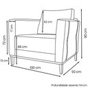 Ver imagem 7 de Kit 2 Poltronas Decorativas Balli Pes Madeira Linho Grigio Ezz Grigio