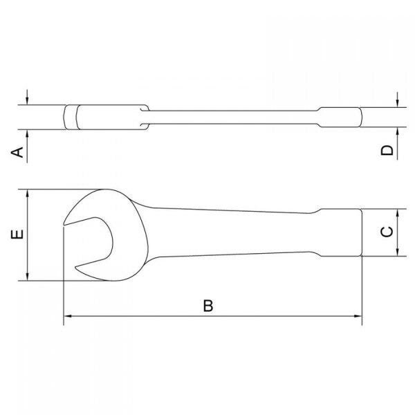 Chave Fixa de Bater 70mm Tramontina PRO - 2