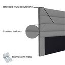 Ver imagem 3 de Cabeceira Queen 1,60m La Italiana Linho Rústico - Pallazio - Cinza Escuro