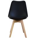 Ver imagem 5 de KIT 4 CADEIRAS EAMES EIFFEL LEDA SAARINEN DESIGN PRETO PARA MESA DE JANTAR SALA COZINHA