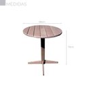 Ver imagem 2 de Mesa Redonda em Madeira Plástica Maciça Marrom - 100% Reciclada / 68cm / Lc-08r Lanci