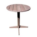 Ver imagem 1 de Mesa Redonda em Madeira Plástica Maciça Marrom - 100% Reciclada / 68cm / Lc-08r Lanci