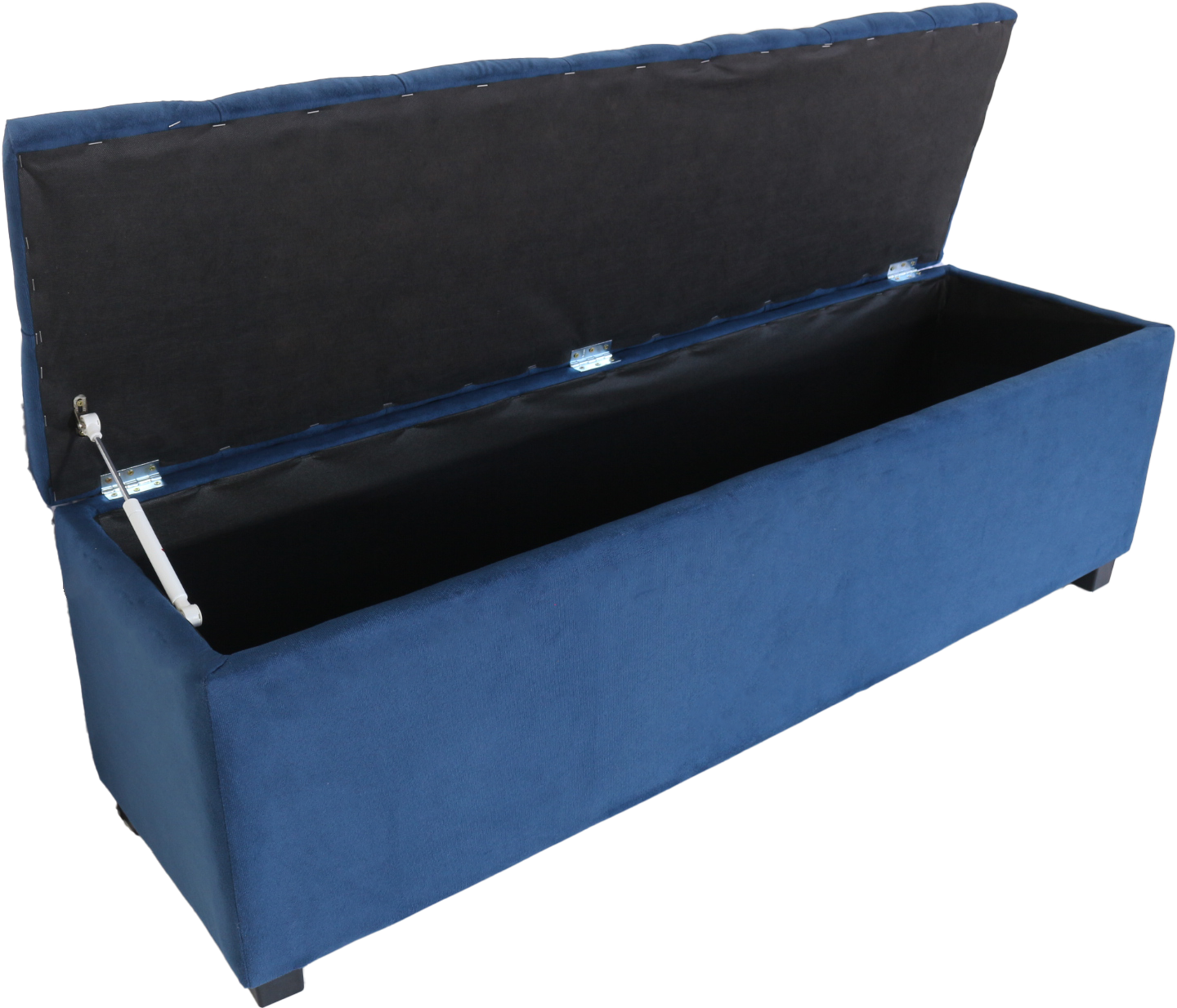 Puf Baú Recamier Estofado Casal Azul Marinho 140x40x45cm Produto Com Alta Qualidade e Conforto - 1