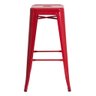 Banqueta Tolix Iron Design Industrial 76cm Vermelho Cozinha Bar Bistro Bancada - 2