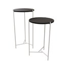 Ver imagem 3 de Mesa Lateral Redonda Áquila Branca e Tampo Preto - Cor: Preto