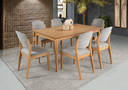 Ver imagem 1 de Conjunto de Mesa com 6 Cadeiras Madeira Maçica Luxo - Refinatto