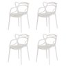 KIT 4 CADEIRAS ALLEGRA BRANCO EMPILHÁVEL PARA COZINHA SALA DE JANTAR - 1