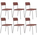 Ver imagem 1 de Kit 06 Cadeiras Estofada para Sala de Jantar Sense Branco C01 Linho Rosê - Lyam Decor