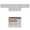 Ver imagem 5 de Cozinha Completa Modulada 4 Peças com Tampo Frentes em MDF Americano Branco/Ébano